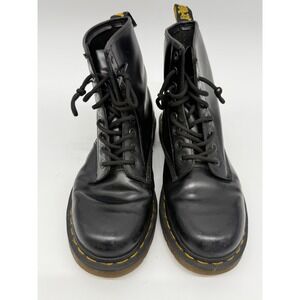 Dr Martens 1460 Black Leather Combat Boots AirWair US W10 M8 Lace Up Minimalist